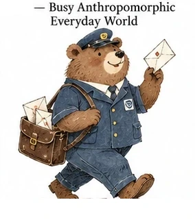 FB-003 · Busy Anthropomorphic Everyday World